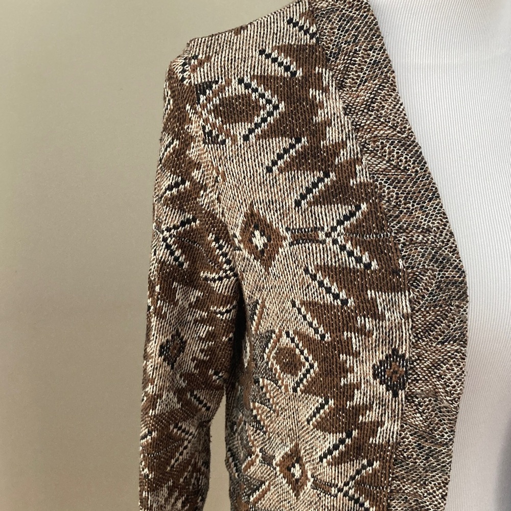 Only - Brown Aztec Patterned Cardigan - Picture 2 of 5
